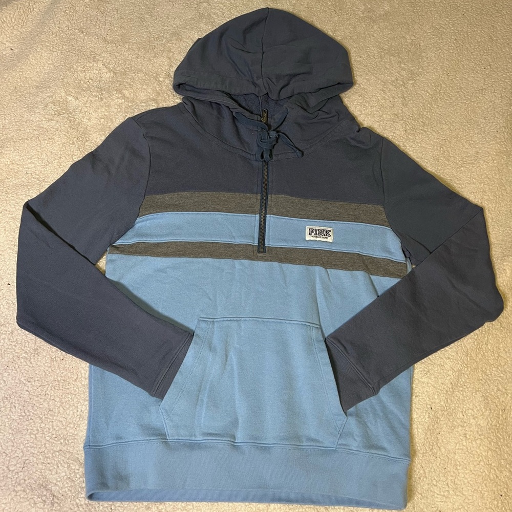 Victorias Secret PINK Half Zip Hoodie Medium